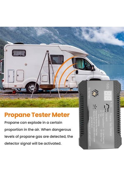 Propan Dedektörü 12V Lpg Doğal Gaz Sensörü Sızıntı Alarmı 85DB Siren Araba Rv Home Dijital Propan Test Cihazı (Siyah) (Yurt Dışından) fırsatları