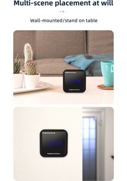 Tuka Zigbee Işık Sensörü Parlaklık Dedektörü Sıcaklık Nem Algılama Ekran Akıllı Ev Güvenliği Bağlantı (Yurt Dışından)