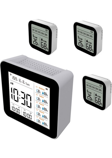 2C012,13 1 Tava Wifi Hava Kalitesi Dedektörü Co2, Co, Pm2.5 Formaldehit Tvoc Sıcaklığı ve Nem (3 Köle Birimi Ile) (Yurt Dışından)