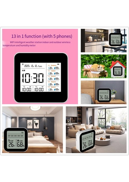 2C012,13 1 Tava Wifi Hava Kalitesi Dedektörü Co2, Co, Pm2.5 Formaldehit Tvoc Sıcaklığı ve Nem (3 Köle Birimi Ile) (Yurt Dışından) indirimleri