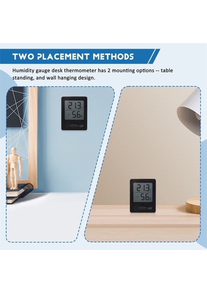 Nem Göstergesi, Oda Termometresi Higrometre, Hava Konforu Göstergesine Sahip Mini Boyutta Kapalı Termometre, Siyah, 1 Paket (Yurt Dışından) fırsatları