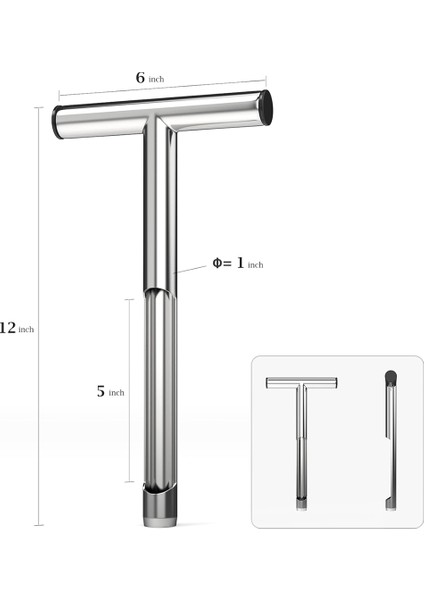 Toprak Örnek Probu, Çim Çiftliği Golf Sahası Için 12 Inç T Tarzı Saplı Toprak Prob Çubuğu, Toprak Örneklemesi Için Toprak Probları (Yurt Dışından) fiyatları