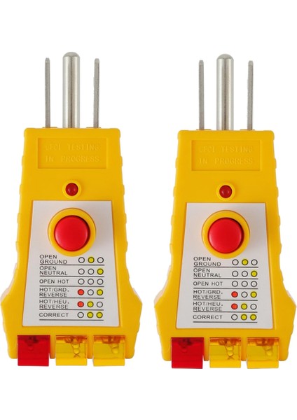 Topraklama Ürünleri Için Outlet Devre Test Cihazları, Gfcı ile Outlet Test Merkezi, Elektrik Vece Test Cihazı 2 Paket Abd Fişi (Yurt Dışından)