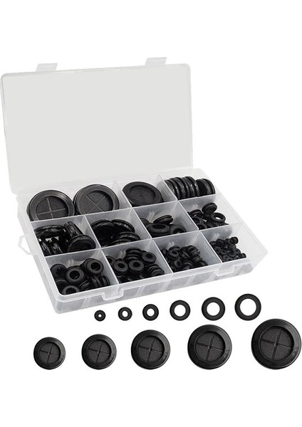 200 Adet Kauçuk Grommet Çeşitleri Kiti (Yurt Dışından)
