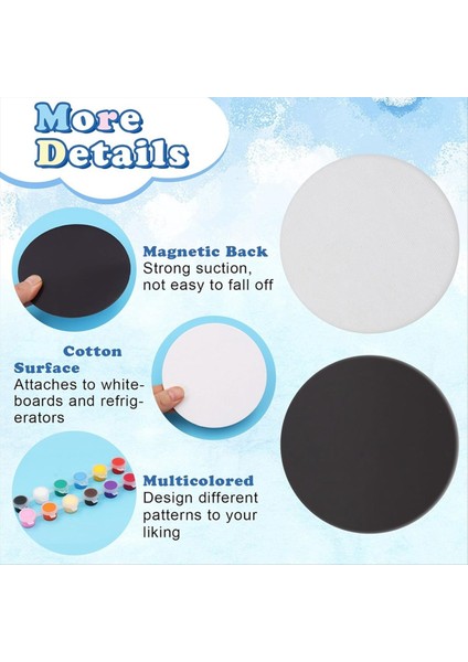 30 Adet 2.6 Inç Mini Manyetik Tuval Paneli, Boyama Seti ile Manyetik Boyama Tuval Paneli (Yurt Dışından) fırsatları