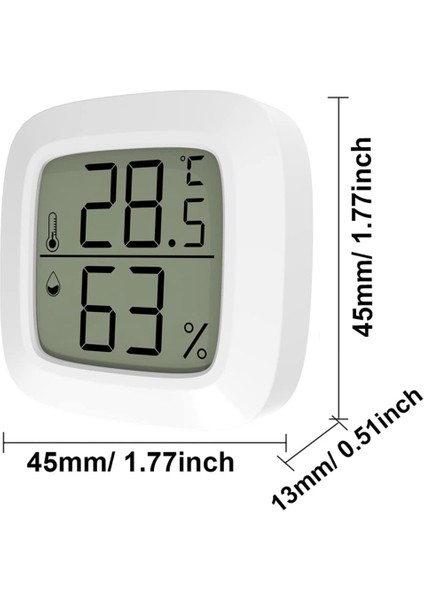 LCD Ekranlı ve Ev, Ofis, Buzdolabı, Orta Tekerlek Için Termometreli 2 Adet Mini Kapalı Dijital Higrometre Termometre (℃) (Yurt Dışından) indirimleri