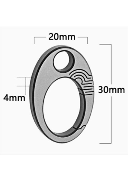 Mini Titanyum Alaşım Tokası Küçük Oval Anahtar Kezlik Edc Dış Mekan Aracı (Yurt Dışından) fiyatları