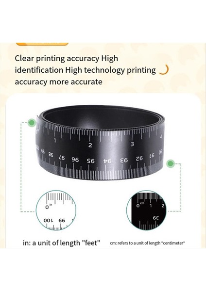 1 Adet 100CM Manyetik Cetvel Hem Inç Hem De Santimetre Mıknatıs Ölçüm Bandı ile Esnek Manyetik Cetvel (Yurt Dışından) indirimleri