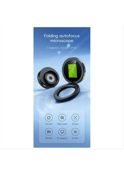 Yeni 500X Otomatik Odaklı Dijital Mikroskop Büyüteci 2.0 Inç IPS Taşınabilir (Yurt Dışından) modelleri