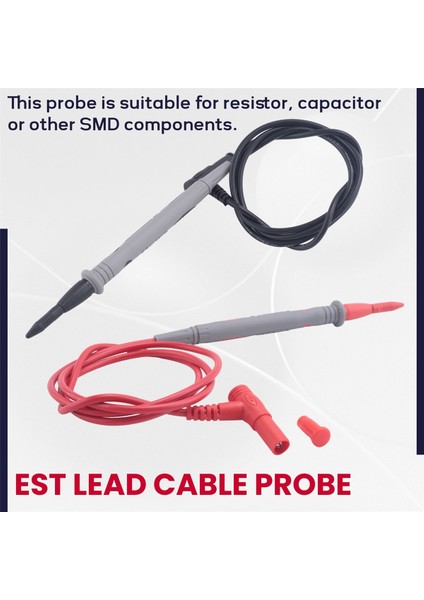 1 Çift Dijital Multimetre 1000V 20A Evrensel Test Kablo Kablo Probu Kırmızı+Siyah (Yurt Dışından) fırsatları