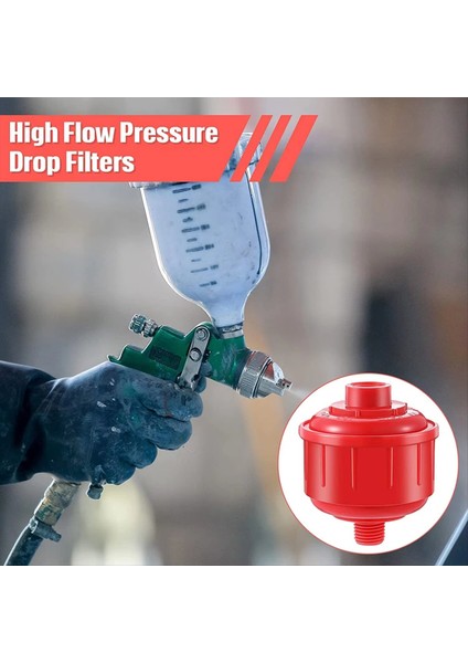 12 Pcs Tek Kullanımlık Mini Filtre Boya Kasırga Hava Hattı Filtresi, 1/4 Inçlik Iplikler Hava Aracı Için Uygun (Yurt Dışından) modelleri