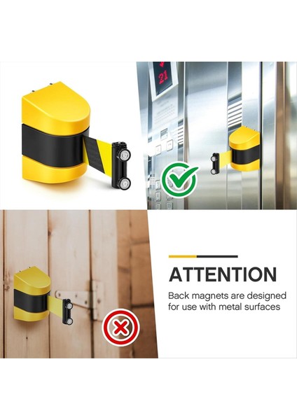 3 Metre Manyetik Geri Çekilebilir Duvar Bariyeri Manyetik Duvar Montajı Kalabalık Kontrolü Geri Çekilebilir Güvenlik Kemeri Çizgili Kemer (Yurt Dışından) modelleri