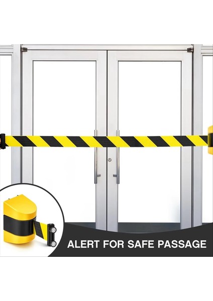 3 Metre Manyetik Geri Çekilebilir Duvar Bariyeri Manyetik Duvar Montajı Kalabalık Kontrolü Geri Çekilebilir Güvenlik Kemeri Çizgili Kemer (Yurt Dışından) indirimleri