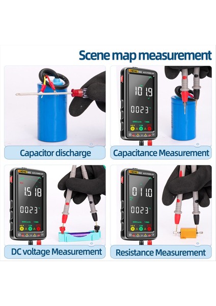 Aneng 682 Akıllı Profesyonel Multimetre Ac/dc Ammetre Voltaj Test Cihazı Şarj Edilebilir Elektrikli Ohm Diyot Test Cihazı Siyah (Yurt Dışından) modelleri
