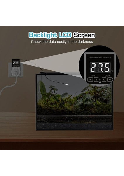 Sensörlü 2 Pack Termostat Soketi, Dijital Sıcaklık Kontrolör Soketi, Su Geçirmez Sıcaklık Anahtarı Ab Fişi (Yurt Dışından) indirimleri