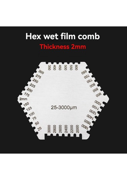 Paslanmaz Çelik Altıgen Islak Film Tarağı Boya Kaplama Islak Film Kalınlığı Gösterge Tarak Gösterge Filmi (Kalınlık 1mm) (Yurt Dışından) fırsatları