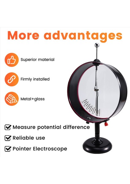 Işaretçi Elektroskop Öğretim Enstrümanı, Fizik Deneyi Elektrik Öğretmeni Elektrometre Gösterir (Yurt Dışından) indirimleri