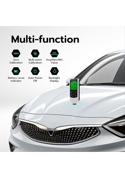 Boya Kalınlığı Gösterge Ölçer, Otomotiv Boya ve Metal Kaplama Için 1μm Hassas Kaplama Dedektörü, 0-2000ΜM Aralık (Yurt Dışından) fiyatları