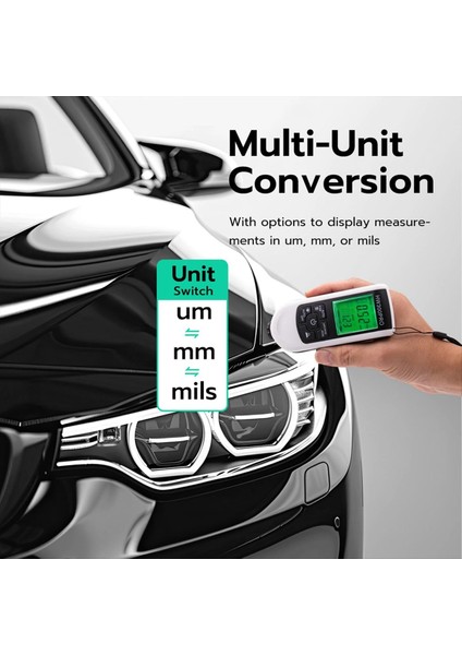 Boya Kalınlığı Gösterge Ölçer, Otomotiv Boya ve Metal Kaplama Için 1μm Hassas Kaplama Dedektörü, 0-2000ΜM Aralık (Yurt Dışından) indirimleri