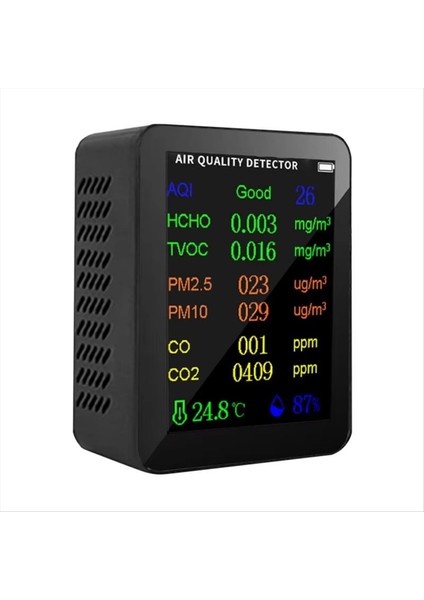 Iç Mekan Hava Kalitesi Dedektörü Alarm Hava Kalitesi Test Cihazı Iç Mekan A ile Yüksek Hassas Taşınabilir Taşınabilir 10&#39;lu Monitör A (Yurt Dışından)