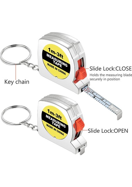 10PCS Bant Memperi Geri Çekilebilir 1m/3 Feet Fonksiyonel Ölçüm Bandı, Metrik ve Inç Vücut Ölçümü Için Slayt Kilidi (Yurt Dışından) fırsatları