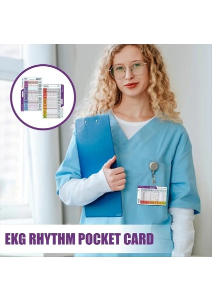 Ekg/ekg Ritim Cep Kartı Akrilik 7 Adım Cetvel Kart Taşınabilir Ekg Ekg Referans Kılavuzu Ritimler Cep Kartı (Yurt Dışından) modelleri