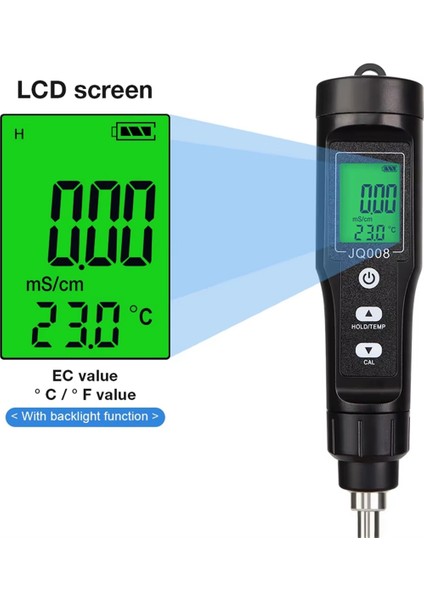 LCD Dijital Toprak Ec Test Cihaz Termometresi 0.00-10.00MS/CM Arka Işık Su Geçirmez Toprak Iletkenlik Ölçer Çiçek Bahçeciliği Için (Yurt Dışından) fiyatları