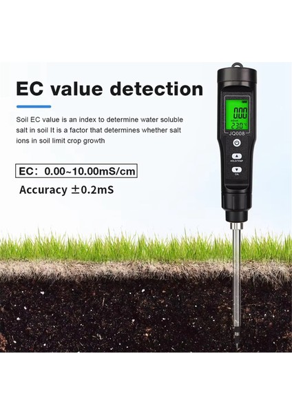LCD Dijital Toprak Ec Test Cihaz Termometresi 0.00-10.00MS/CM Arka Işık Su Geçirmez Toprak Iletkenlik Ölçer Çiçek Bahçeciliği Için (Yurt Dışından) indirimleri