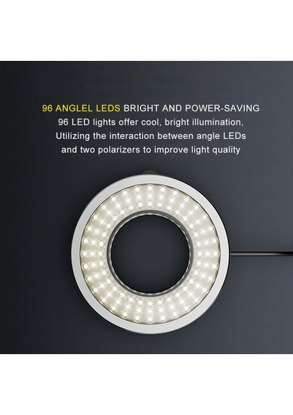Mikroskop Polarize Halka Işıkları Ultra Parlak 96 LED Lamba Parlama Önleyici (Yurt Dışından) fiyatları