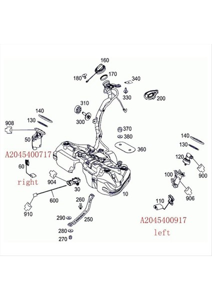 Otomatik Parçalar Yakıt Deposu Yağ Seviye Sensörü A2045400917 2045400917 Mercedes Benz W204 W212 X204 (Yurt Dışından) fiyatları