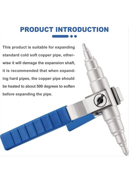Yumuşak Bakır Boru Tüpü Genişletici Evrensel El Takım Manuel Soğutma Tüpü Genişletici Kiti 3/8in, 1/2in, 5/8in, 3/4in, 7/8in (Yurt Dışından) indirimleri
