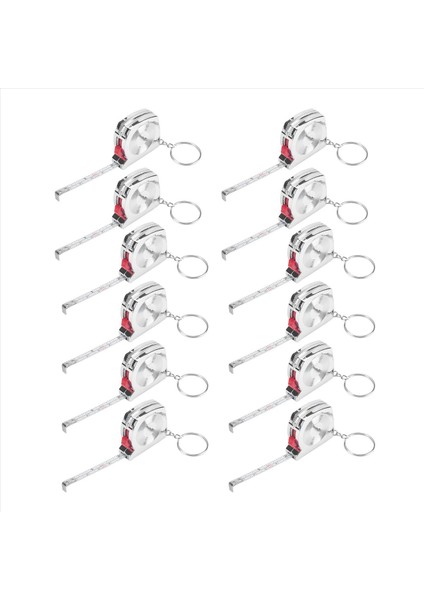 50 Pcs Anahtarlık Bant Memperi Teyp Ölçüsü Fonksiyonel Cep Bant Memperi Yetişkin Çocuklar Için Geri Çekilebilir (Yurt Dışından)