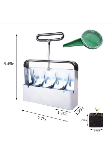 Toprak Bloker, 4pcs Hücre Toprak Blok Üreticisi, Rahat Saplı Tohum El Bloğu Üreticisi, Bahçe Engelleme Araçları (Yurt Dışından) fiyatları