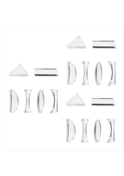 3sets Optik Lensler Öğretim Aracı Fizik Öğretim Enstrümanı Dışbükey Lens Mikroskop Lens Spotlight Objektif Lens (Yurt Dışından)
