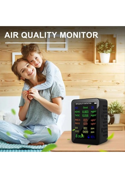 Iç Mekan Hava Kalitesi Dedektörü Alarm Hava Kalitesi Test Cihazı Iç Mekan A ile Yüksek Hassas Taşınabilir Taşınabilir 10&#39;lu Monitör A (Yurt Dışından) fırsatları