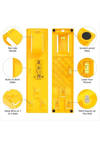 Resim Asma Kiti, 226 Adet Duvar Asma Kiti Dahil Seviye Ölçüm Cetveli ile Resim Çerçevesi Askısı Aracı (Yurt Dışından) fırsatları