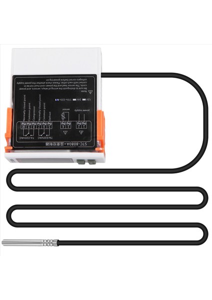 STC-8080A+ Dijital Termostat Sıcaklık Denetleyicisi Buzdolabı Soğutma Otomatik Bozunma Zamanlayıcısı Tek Prob (Yurt Dışından)
