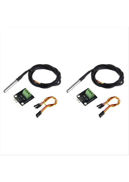 Raspberry Pi Için Su Geçirmez Paslanmaz Çelik Problu Bojack DS18B20 Sıcaklık Sensörü Modül Kiti (Yurt Dışından)