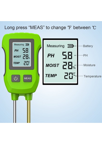 3'ü 1 Arada Toprak Test Cihazı Ph/nem/sıcaklık Dijital LCD Ölçer Isıya Dayanıklı (Yurt Dışından) modelleri