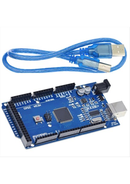 MEGA2560 R3, 3D Yazıcı Için Uygun USB Veri Kablosu ile Geliştirilmiş Sürüm Geliştirme Kartı (Yurt Dışından)