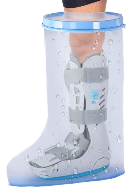 Bacak Ameliyatı Yaraları Için Bacak Döküm Koruyucusu Için Kaymaz Dipli Duş Için Su Geçirmez Ekstra Geniş Bacak Döküm Kapağı (Yurt Dışından)