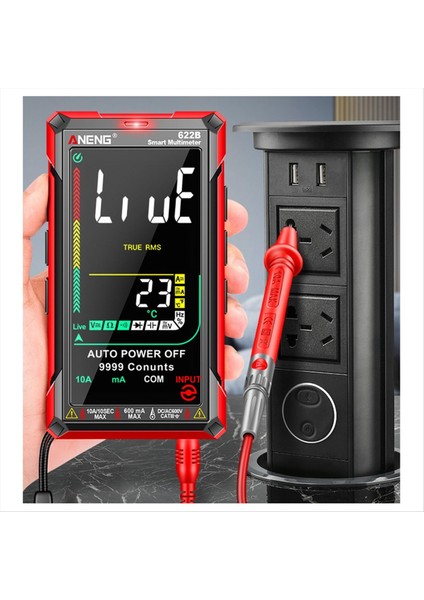 Aneng Kapasitans Ohm Metre Otomatik Aralık Voltaj Dedektörü 9999 Sayım Voltaj Metre Va Ters Ekran Çok Fonksiyonlu 622B (Yurt Dışından) indirimleri
