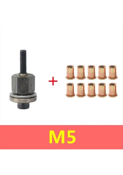 Manuel Perçin Vidalı Perçinli Perçin Somun Alet Adaptörü Metal Plaka Basit Kurulum 11PC M5 (Yurt Dışından) fiyatları