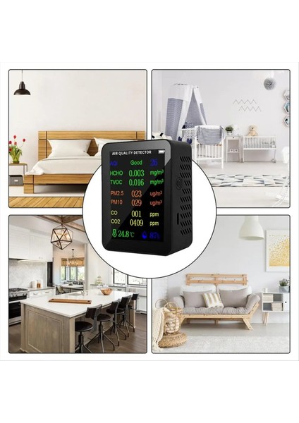 Iç Mekan Hava Kalitesi Dedektörü Alarm Hava Kalitesi Test Cihazı Kapalı B ile Yüksek Hasta Gerçek Zamanlı Taşınabilir 10&#39;lu Monitör B (Yurt Dışından) indirimleri