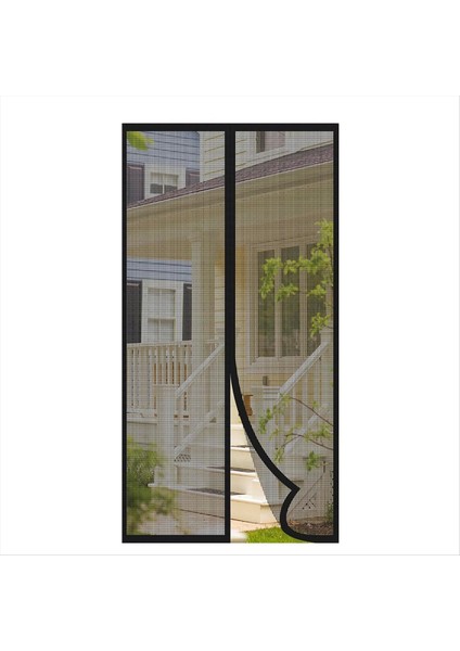 Manyetik Ekran Kapısı - Kapı Boyutlarına Uyar 34 Inç x 82INCH, Kendini Sızdırmazlık Eller Serbest Örgü Bölme, Yükseltilmiş Polyester (Yurt Dışından)