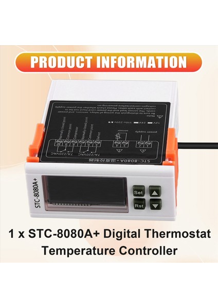STC-8080A+ Dijital Termostat Sıcaklık Denetleyicisi Buzdolabı Soğutma Otomatik Bozunma Zamanlayıcısı Tek Prob (Yurt Dışından) fırsatları