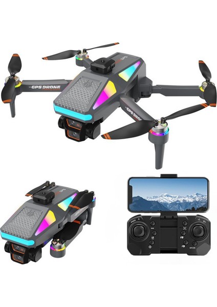 S5 Pro Katlanabilir Drone Fpv Mobil Takip, Akrobatik Uçuş, Brushless Motor 50X Zoom,ıçerik Üretimi (Çantalı)