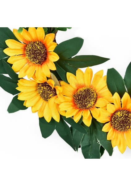 Esinti 35 cm Yapay Ayçiçeği Çelenk Dekorasyon, Çelenk Ön Kapı Mini Ayçiçeği Çelenk Yaz (Yurt Dışından) indirimleri