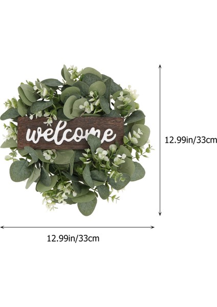 Esinti Yapay Okaliptüs Çelenk Yaprakları Şube Çelenk Hoş Geldiniz Tabelası Kapı Çelengi Wil (Yurt Dışından) fırsatları