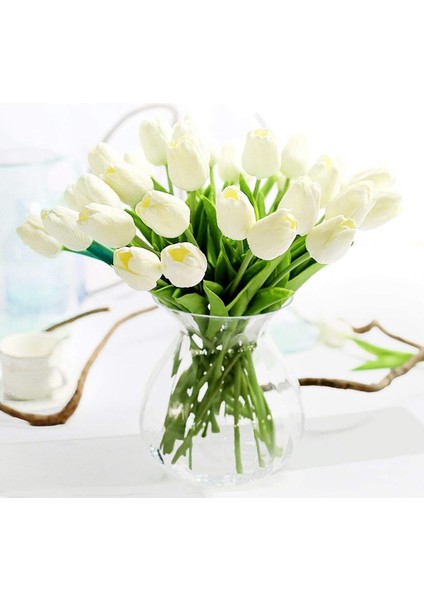 Justoyou 10'lu Paket Pu Gerçek Dokunmatik Lateks Yapay Laleler Sahte Laleler Çiçekler B (Yurt Dışından) fırsatları